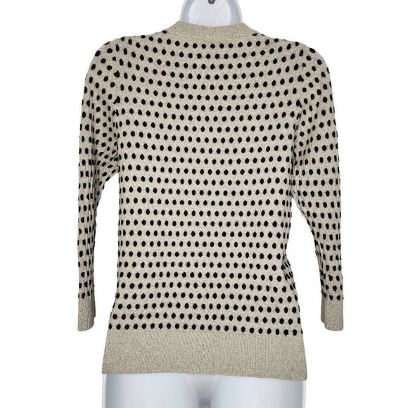J. Crew Women's Sweater, Lightweight Polka Dot Round Crewneck Sweater, Sz M - Picture 8 of 8